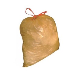 Plastic bag with drawstring...